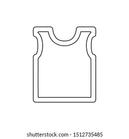 simple line tanktop logo icon design 