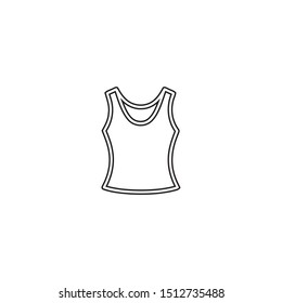 simple line tanktop logo icon design 