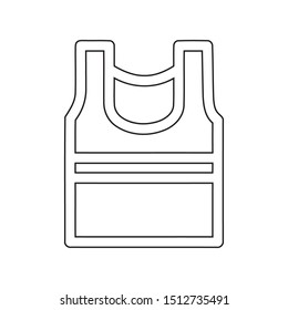 simple line tanktop logo icon design 