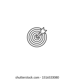 simple line target logo icon design