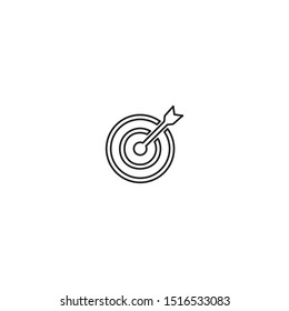 simple line target logo icon design