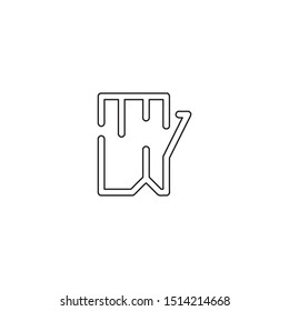 simple line timber logo icon design