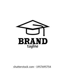 diseño de logotipo de línea simple toga