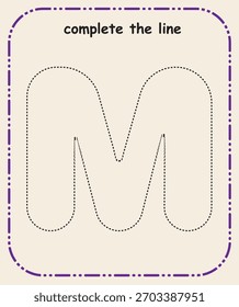 Simple Line Tracing Sheet for Kids – Prewriting and Fine Motor Practice, Complete the line