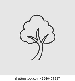 simple line tree icon design