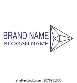 Das Symbol des einfachen Dreieck-Logos kann angepasst werden und Sie können Ihren Firmennamen oder Markennamen, Ihren Slogan oder eine andere Nachricht hinzufügen, die Sie mit diesem kreativen und schönen Symbol einbeziehen möchten. 
