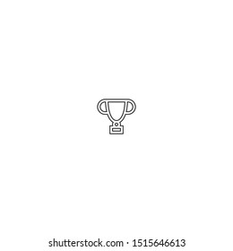 simple line trophy logo icon design