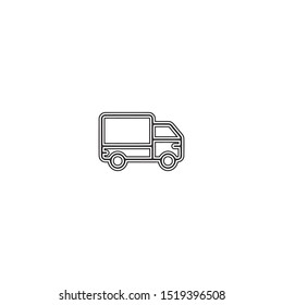 simple line truck logo icon design