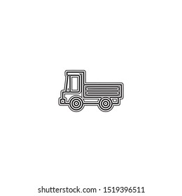 simple line truck logo icon design