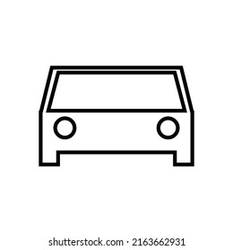 simple line type short car icon