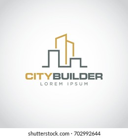 Simple Line Urban Property Logo 