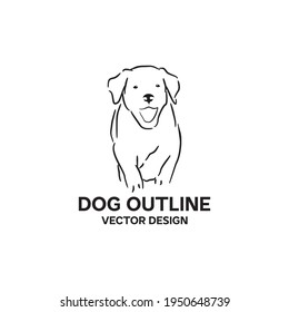 simple line vector design for dog lover