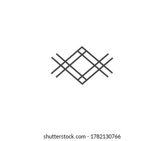 Simple line vector logo design icon