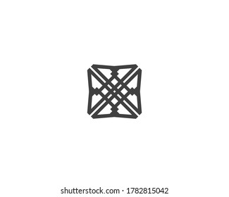 Simple line vector logo design template