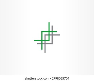 simple line vector logo design template