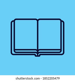 simple line vector open book icon