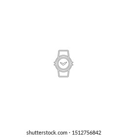 simple line watch logo icon design