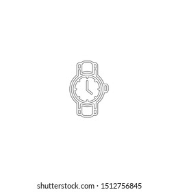 simple line watch logo icon design