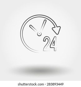 Simple line web icon Taxi. Vector illustration on a white background.