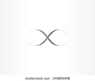 Simple line X concept logo design icon