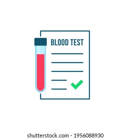 simple linear blood test like medical report. flat cartoon trend modern logotype graphic stroke art design pictogram element isolated on white. concept of treatment examination or research information