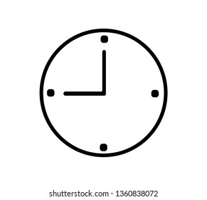 Simple linear clock icon