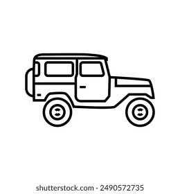Simple linear design for offroad jeep car
