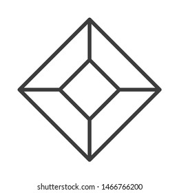 Simple linear diamond icon premium symbol