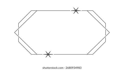 Simple linear frame futuristic galaxy