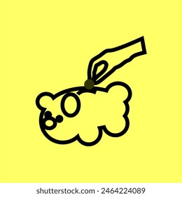 simple or linear icon design of a piggy bank where coins are being inserted