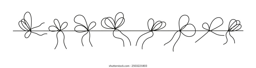 Simple linear illustration of ropes tied in knots. The design features a minimalist depiction of various knots and nets