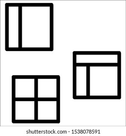 Simple linear layout pictograms on a white background.