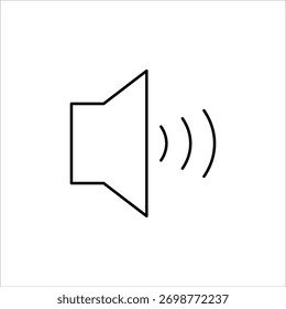 Ondas simples lineares de volume alto do símbolo do alto-falante.