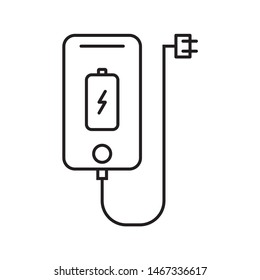 Simple linear mobile phone charger sign