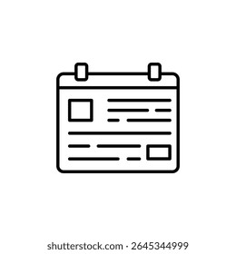 Simple Linear Representation Of An Appointment Calendar Scheduler Tool