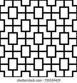Simple linear seamless pattern. Geometric wallpaper. Vector black texture. Minimalistic vintage design.