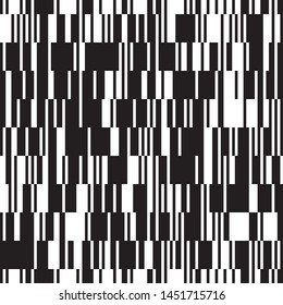 Simple linear seamless vertical pattern. Black Straight Lines on White Background. Ratio between black and white lines is 62%:38%, that is 1.6 Fibonacci ratio (the golden number)