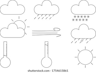 Simple Linear Set Icons Representing Different Stock Vector (Royalty ...