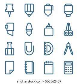 Conjunto lineal simple de iconos de diseño de fondo. Ilustración del vector