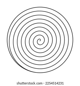 Simple Linear Spiral Enclosed Circular Swirl Symbol