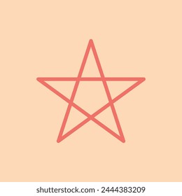 Icono de estrella lineal simple. Ilustración vectorial de stock aislada