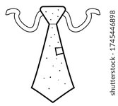 Simple linear tie  on a white background. Vector element of a business suit. Stock illustration for logo, web, icons, banners, design.