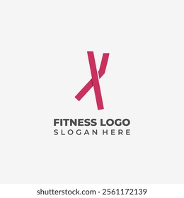 Simple Lineart Gym Logo with Walking Legs Concept