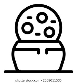 Simple lineart of a surveillance camera mounted on a wall, ensuring security and monitoring