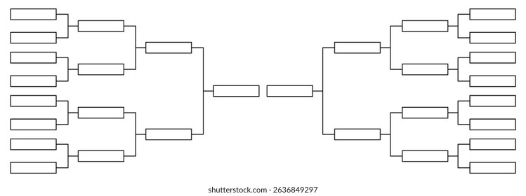 simple lineart team bracket tournament design template