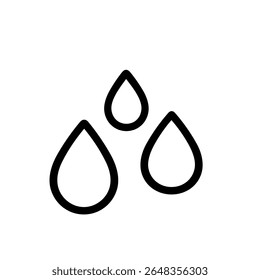 Simple Lineart Water Drop Moisture Symbol Element Weather Icon