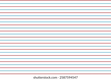 Simple Lined Paper Background with Red and Blue Lines.