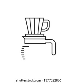Simple liner Alternate coffee. Classic and alternative methods of brewing coffee