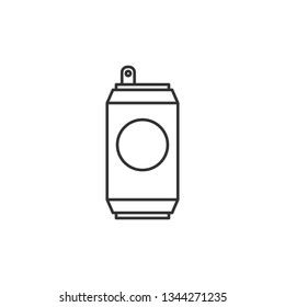 Simple liner Beer icon. Can of beer symbol for your web site design