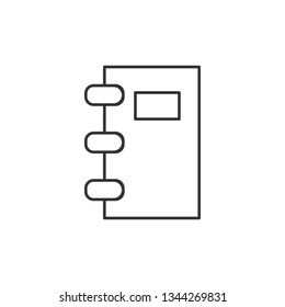 Simple liner Book icon, sign reading design